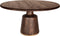 PTMD Aimen Brown mango wood dining table round gold leg