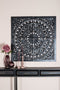 PTMD Akoulina Black MDF Antique Carved Wallpanel 4 Pcs