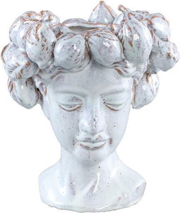 PTMD Alani White Glazed Ceramic Statue Of Women Head B