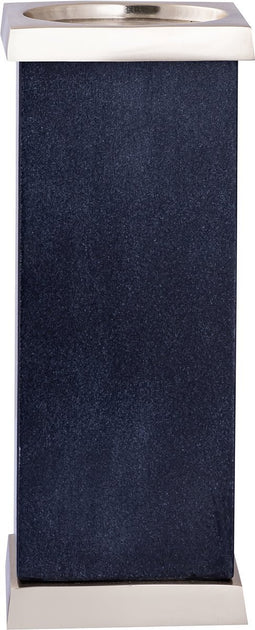 PTMD Alanna Black Marble Candle Holder With Gold Alu Top Low