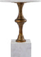 PTMD Alano White Marble Side Table W Alu Gold Table Leg