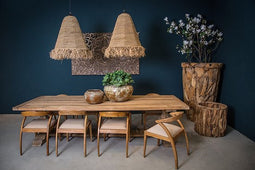 PTMD Aliva Teak Houten Stoelen - 50x59x80 cm - Bruin - Set van 2