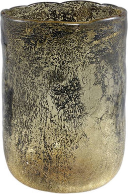 PTMD Alter Yellow Rough Glass Vase Round L