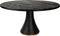 PTMD Arca Black mangowood diningtable round goldrib leg