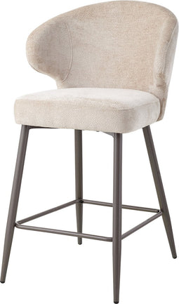 PTMD Ares Beige Bar Chair Aphrodite 3 Clay Leg