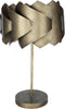 PTMD Arix Gold Metal Table Lamp Round Layered Shade