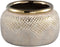 PTMD Astleigh Gold Ceramic Pot Ribbed Round Low S