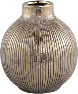 PTMD Avay Bloempot - 18 x 18 x 19 cm - Keramiek - Goud