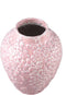 PTMD Avis PInk Ceramic Pot Round Shaped Scales High L