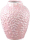 PTMD Avis PInk Ceramic Pot Round Shaped Scales High S