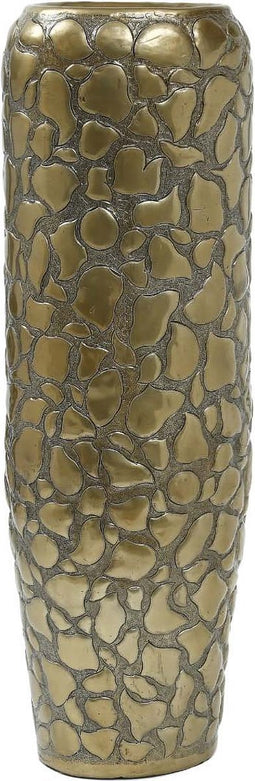 PTMD Axis Ronde Bloempot - 26 x 22 x 85 cm - Aluminium - Messing