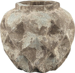 PTMD Ayda Brow keramieke pot rond Belly maat in cm: 36 x 36 x 32 - bruin