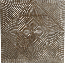 PTMD Azyz Silver MDF Wallpanel Carved Square L