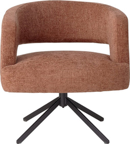 PTMD Baldr Rust Diningchair Legacy6 Deepterra Black Leg