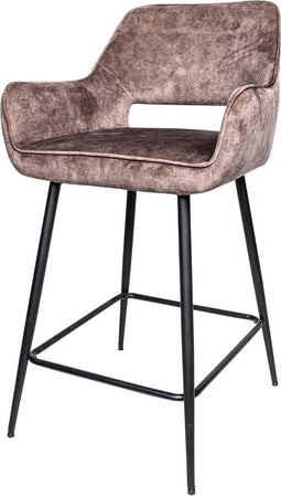 PTMD Barkstoel Fal Low Velvet - Bruin