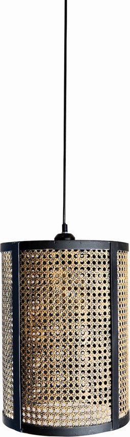 PTMD Bayu Black Iron Hanging Lamp With Bamboo Cilinder