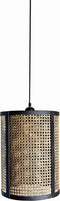 PTMD Bayu Black Iron Hanging Lamp With Bamboo Cilinder