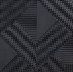 PTMD Belinda Black MDF Angular Carved Wallpanel Matt L