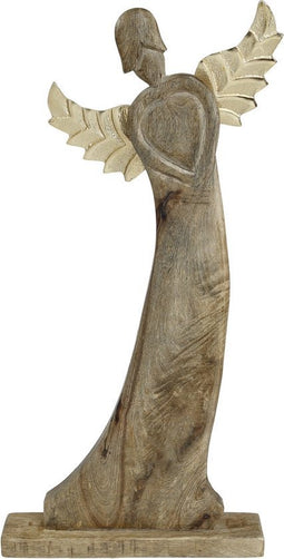 PTMD Benji Decoratief Kerstmis Ornament - 49x23x6 cm - Hout - Bruin