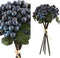 PTMD Berry Plant Bessenstruik Kunstboeket - 8 x 12 x 29 cm - Blauw