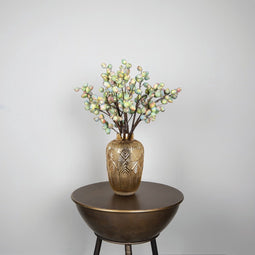 PTMD Berry Plant Eucalyptus Fruit Kunsttak - 26x15x61 cm - Lichtroze