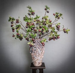 PTMD Berry Plant Pruimen Kunsttak - 52 x 30 x 88 cm - Bordeaux