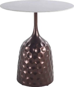 PTMD Bijzettafel Anna - 50x50x55 cm - Metaal - Brons