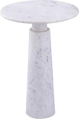 PTMD Bijzettafel Laurie - 38x38x55 cm - Marmer - Wit