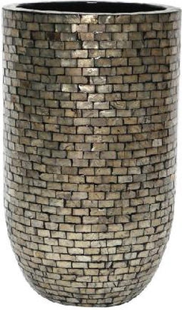 PTMD Bloempot Adrija - 35x35x57 cm - Polyester - Chamagne