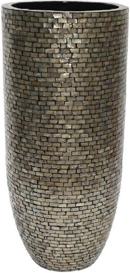 PTMD Bloempot Adrija - 43x43x95 cm - Polyester - Chamagne