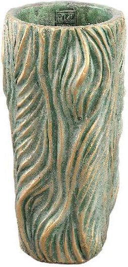 PTMD Bloempot Alexio - 16x16x30 cm - Cement - Groen