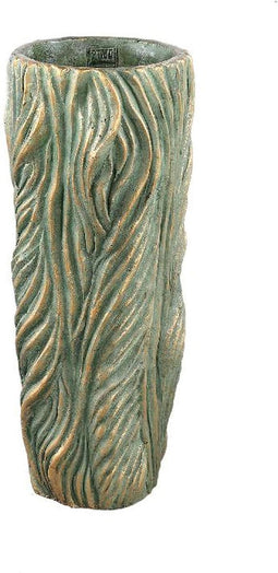PTMD Bloempot Alexio - 20x20x45 cm - Cement - Groen