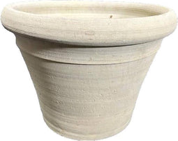 PTMD Bloempot Alexis - 30x30x32 cm - Terracotta - Wit