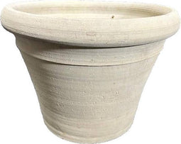 PTMD Bloempot Alexis - 37x37x32 cm - Terracotta - Wit