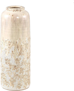 PTMD Bloempot Anaide - 12x12x34 cm - Keramiek - Creme