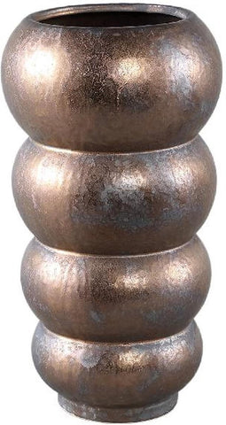 PTMD Bloempot Anashe - 19x19x34 cm - Keramiek - Brons