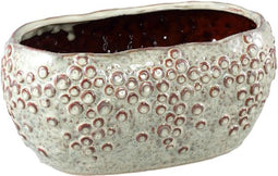 PTMD Bloempot Avis - 28x17x13 cm - Keramiek - Creme