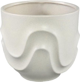 PTMD Bloempot Ayler - 18x18x16 cm - Keramiek - Creme