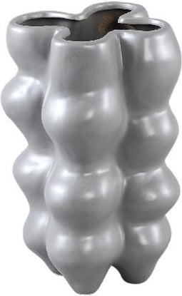 PTMD Bloempot Baille - 21x20x32 cm - Keramiek - Grijs