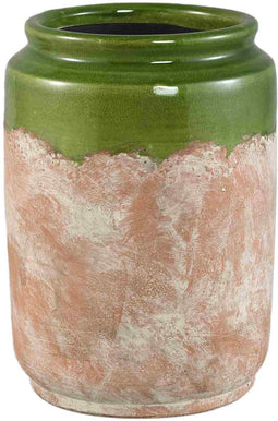 PTMD Bloempot Breffni - 21x21x29 cm - Terracotta - Groen