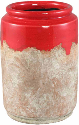 PTMD Bloempot Breffni - 21x21x29 cm - Terracotta - Rood