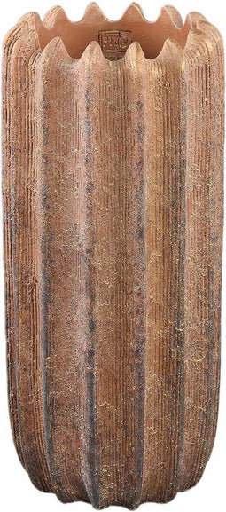 PTMD Bloempot Brigett - 20x20x45 cm - Cement - Koper