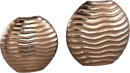 PTMD Bloempot Caitlyn - 36x10x35 cm - Keramiek - Brons