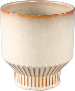 PTMD Bloempot Carina - 17x17x18 cm - Keramiek - Creme