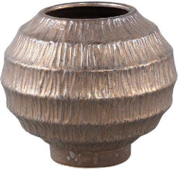 PTMD Bloempot Cherith - 23x23x21 cm - Keramiek - Brons