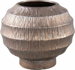 PTMD Bloempot Cherith - 34x34x30 cm - Keramiek - Brons