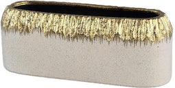 PTMD Bloempot Coira - 30x9x11 cm - Keramiek - Goud