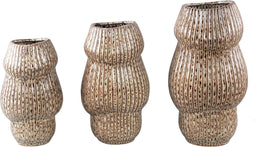 PTMD Bloempot Colby - 18x18x36 cm - Keramiek - Bruin