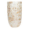 PTMD Bloempot Daven - 40x40x70 cm - Polyester - Creme
