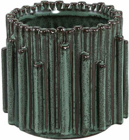 PTMD Bloempot Davion - 16x16x14 cm - Keramiek - Groen